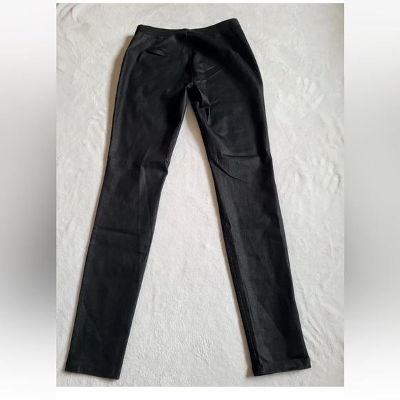 EILEEN FISHER BLACK JEANS PULL ON ELASTIC WAIST COTTON JEGGINGS LEGGINGS S PANTS - Picture 2 of 4